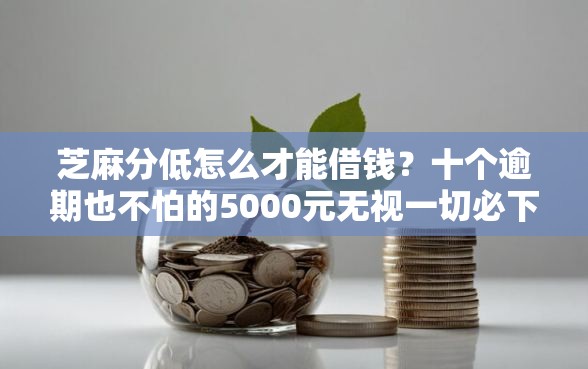 芝麻分低怎么才能借钱？十个逾期也不怕的5000元无视一切必下款的口子