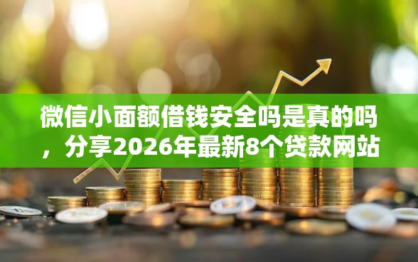 微信小面额借钱安全吗是真的吗，分享2026年最新8个贷款网站平台