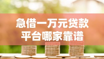 急借一万元贷款平台哪家靠谱