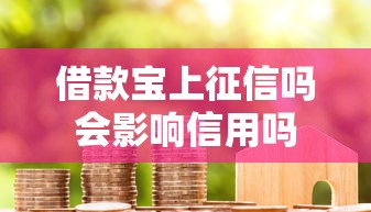 借款宝上征信吗会影响信用吗