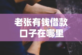 老张有钱借款口子在哪里