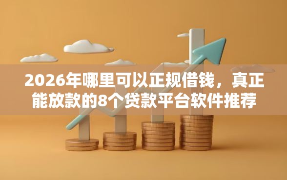 2026年哪里可以正规借钱，真正能放款的8个贷款平台软件推荐
