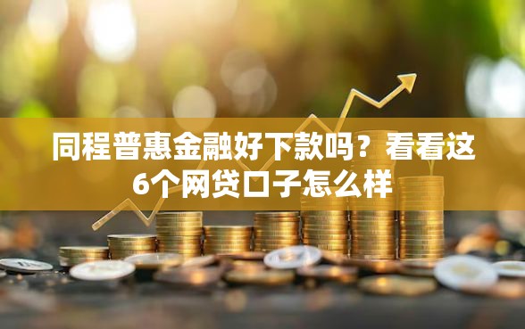 同程普惠金融好下款吗？看看这6个网贷口子怎么样
