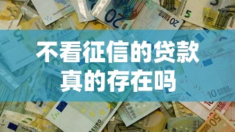 不看征信的贷款真的存在吗