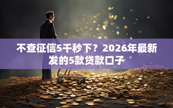 不查征信5千秒下？2026年最新发的5款贷款口子