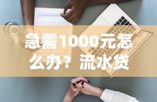 急需1000元怎么办？流水贷看不看征信报告试试这7个无门槛平台