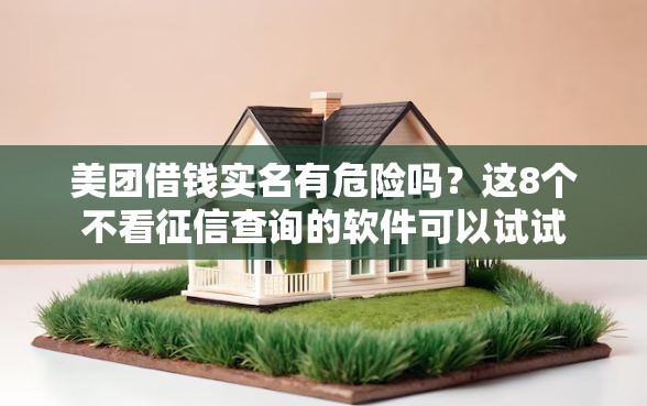 美团借钱实名有危险吗？这8个不看征信查询的软件可以试试