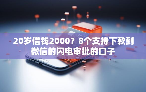 20岁借钱2000？8个支持下款到微信的闪电审批的口子