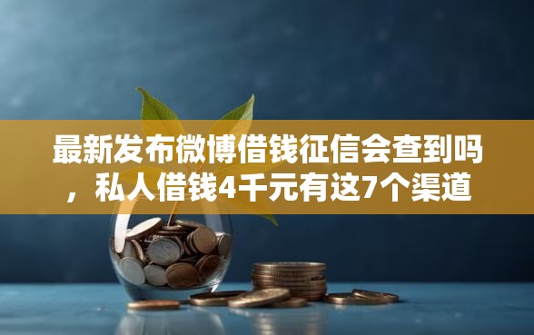 最新发布微博借钱征信会查到吗，私人借钱4千元有这7个渠道
