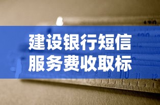 建设银行短信服务费收取标准解析