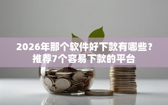 2026年那个软件好下款有哪些？推荐7个容易下款的平台