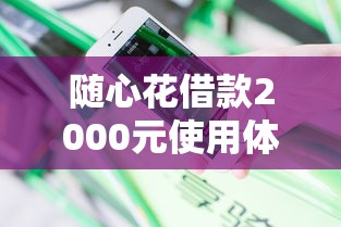随心花借款2000元使用体验分享