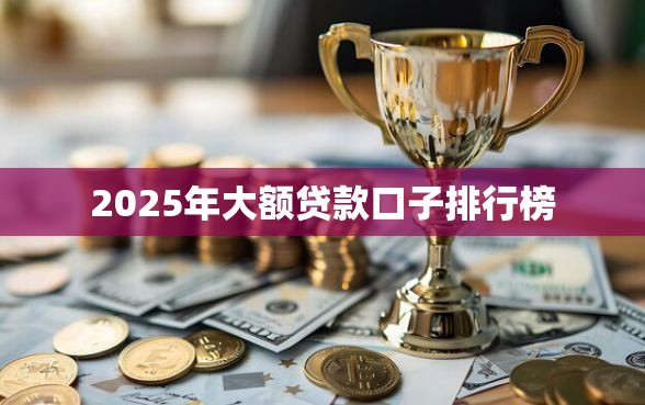 2025年大额贷款口子排行榜