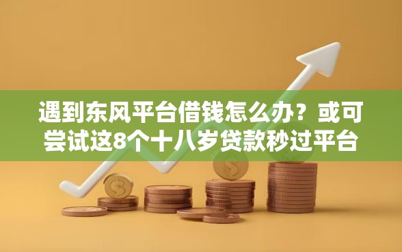 遇到东风平台借钱怎么办？或可尝试这8个十八岁贷款秒过平台