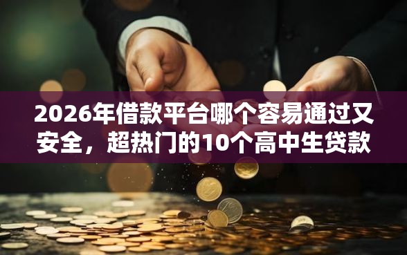 2026年借款平台哪个容易通过又安全，超热门的10个高中生贷款平台推荐