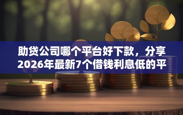助贷公司哪个平台好下款，分享2026年最新7个借钱利息低的平台