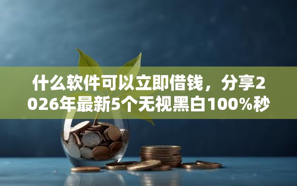 什么软件可以立即借钱，分享2026年最新5个无视黑白100%秒下网贷口子