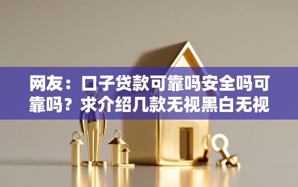 网友：口子贷款可靠吗安全吗可靠吗？求介绍几款无视黑白无视征信申请就下款的软件