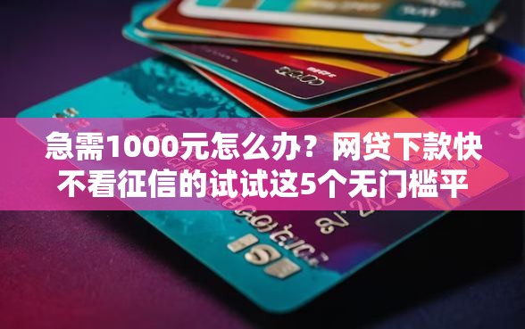 急需1000元怎么办？网贷下款快不看征信的试试这5个无门槛平台