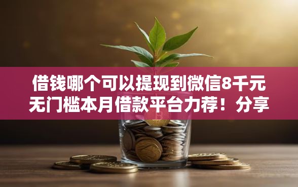 借钱哪个可以提现到微信8千元无门槛本月借款平台力荐！分享小额网贷口子8千元无门槛借款