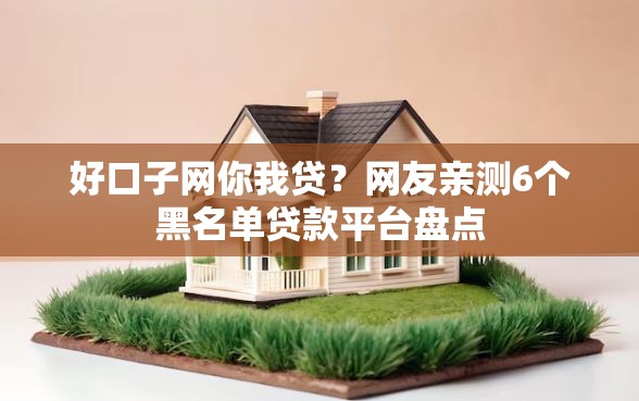 好口子网你我贷？网友亲测6个黑名单贷款平台盘点