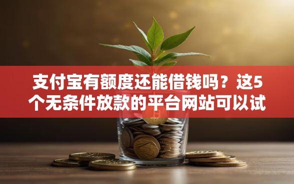 支付宝有额度还能借钱吗？这5个无条件放款的平台网站可以试试