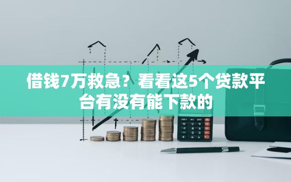 借钱7万救急？看看这5个贷款平台有没有能下款的