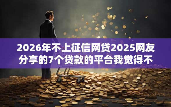 2026年不上征信网贷2025网友分享的7个贷款的平台我觉得不错！