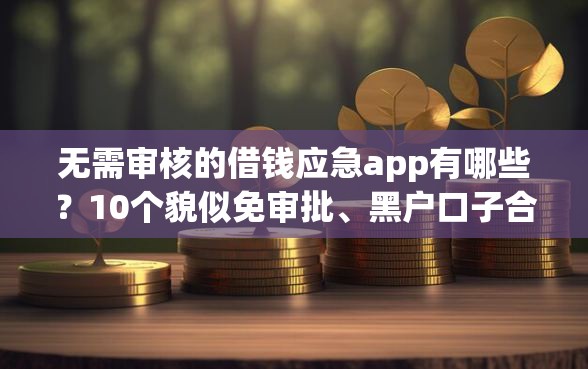 无需审核的借钱应急app有哪些？10个貌似免审批、黑户口子合集
