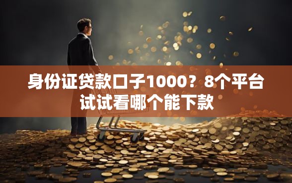身份证贷款口子1000？8个平台试试看哪个能下款