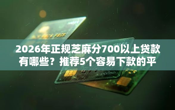 2026年正规芝麻分700以上贷款有哪些？推荐5个容易下款的平台