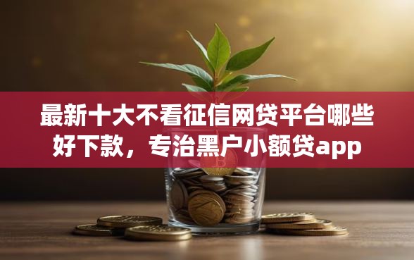 最新十大不看征信网贷平台哪些好下款，专治黑户小额贷app