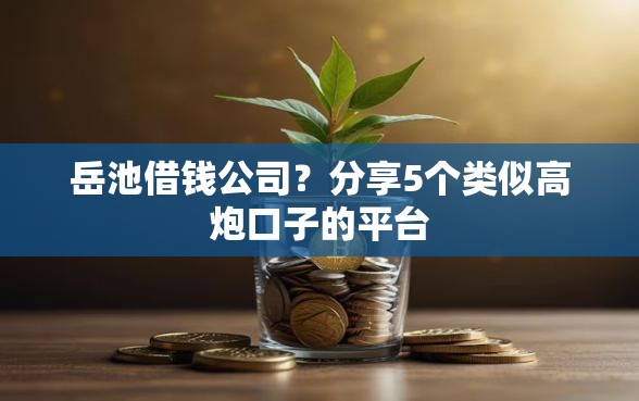 岳池借钱公司？分享5个类似高炮口子的平台