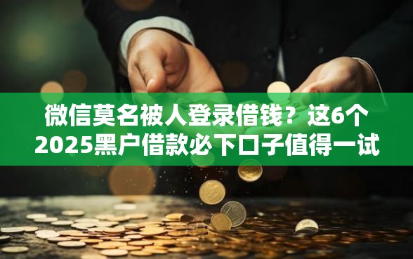 微信莫名被人登录借钱？这6个2025黑户借款必下口子值得一试