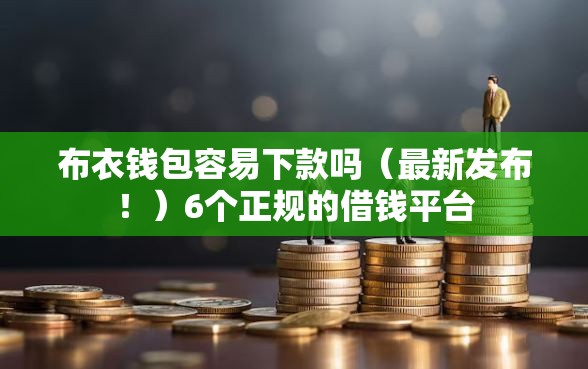 布衣钱包容易下款吗（最新发布！）6个正规的借钱平台