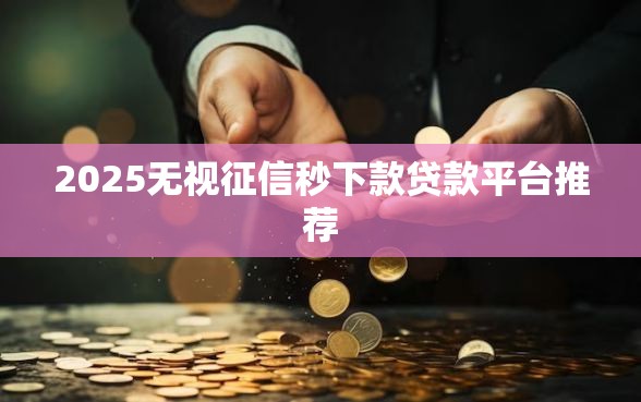 2025无视征信秒下款贷款平台推荐