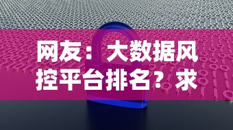 网友：大数据风控平台排名？求介绍几款征信花必过的平台