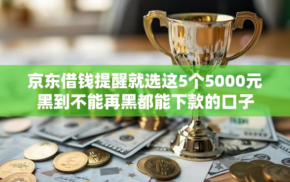 京东借钱提醒就选这5个5000元黑到不能再黑都能下款的口子