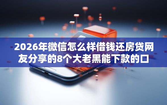 2026年微信怎么样借钱还房贷网友分享的8个大老黑能下款的口子我觉得不错！