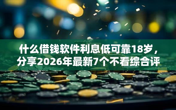 什么借钱软件利息低可靠18岁，分享2026年最新7个不看综合评分的贷款平台