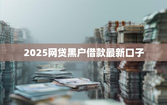 2025网贷黑户借款最新口子