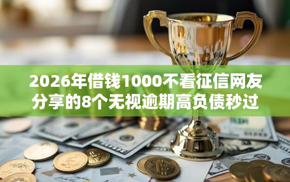 2026年借钱1000不看征信网友分享的8个无视逾期高负债秒过口子我觉得不错！