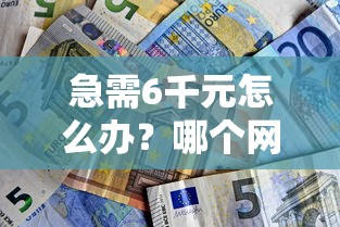 急需6千元怎么办？哪个网贷能贷款2000块钱呢试试这8个无门槛平台