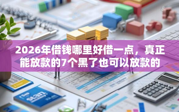 2026年借钱哪里好借一点，真正能放款的7个黑了也可以放款的平台推荐