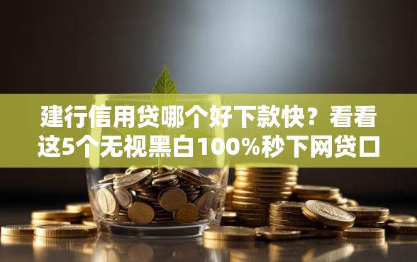 建行信用贷哪个好下款快？看看这5个无视黑白100%秒下网贷口子怎么样