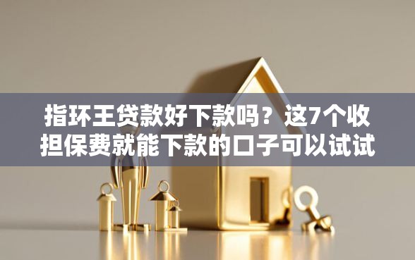 指环王贷款好下款吗？这7个收担保费就能下款的口子可以试试