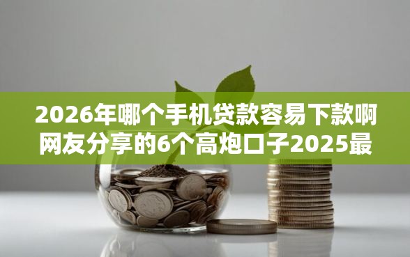 2026年哪个手机贷款容易下款啊网友分享的6个高炮口子2025最新下款苹果手机能下载的我觉得不错！