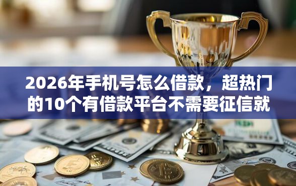 2026年手机号怎么借款，超热门的10个有借款平台不需要征信就能借钱的推荐
