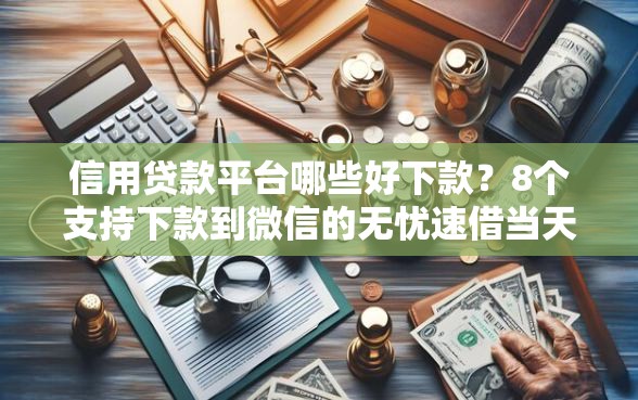 信用贷款平台哪些好下款？8个支持下款到微信的无忧速借当天放款的口子