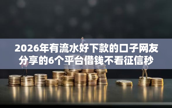 2026年有流水好下款的口子网友分享的6个平台借钱不看征信秒到账我觉得不错！